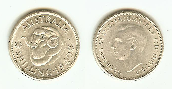 Australian shilling 1940 Unc/Choice Unc